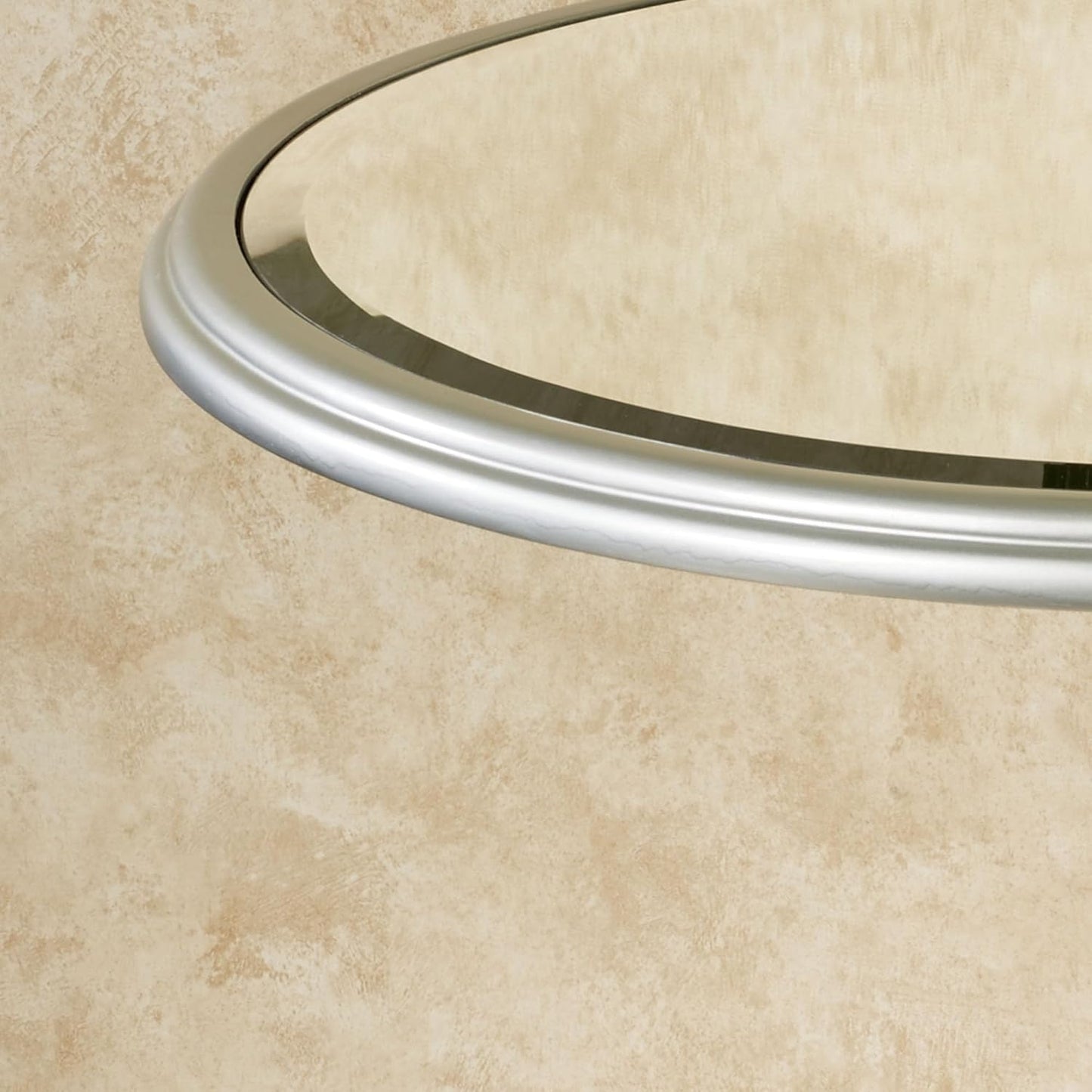 Bila Mirrored Pedestal Table Silver Gray