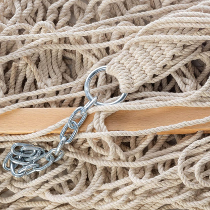 Castaway Living 13 Ft. Double Traditional Hand Woven Cotton Rope Hammock – 2-Person, 450 Lb Capacity, Free Extension Chains & Tree Hooks, Designed in the USA