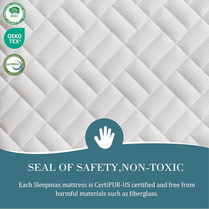 Extra Firm Queen Mattress 12 Inch - Deep Sleep Hybrid Mattress Pressure Relief - No Sagging Bed in a Box for Back & Side Sleepers - Fiberglass-Free, Certipur-Us Certified, 365-Night Trial