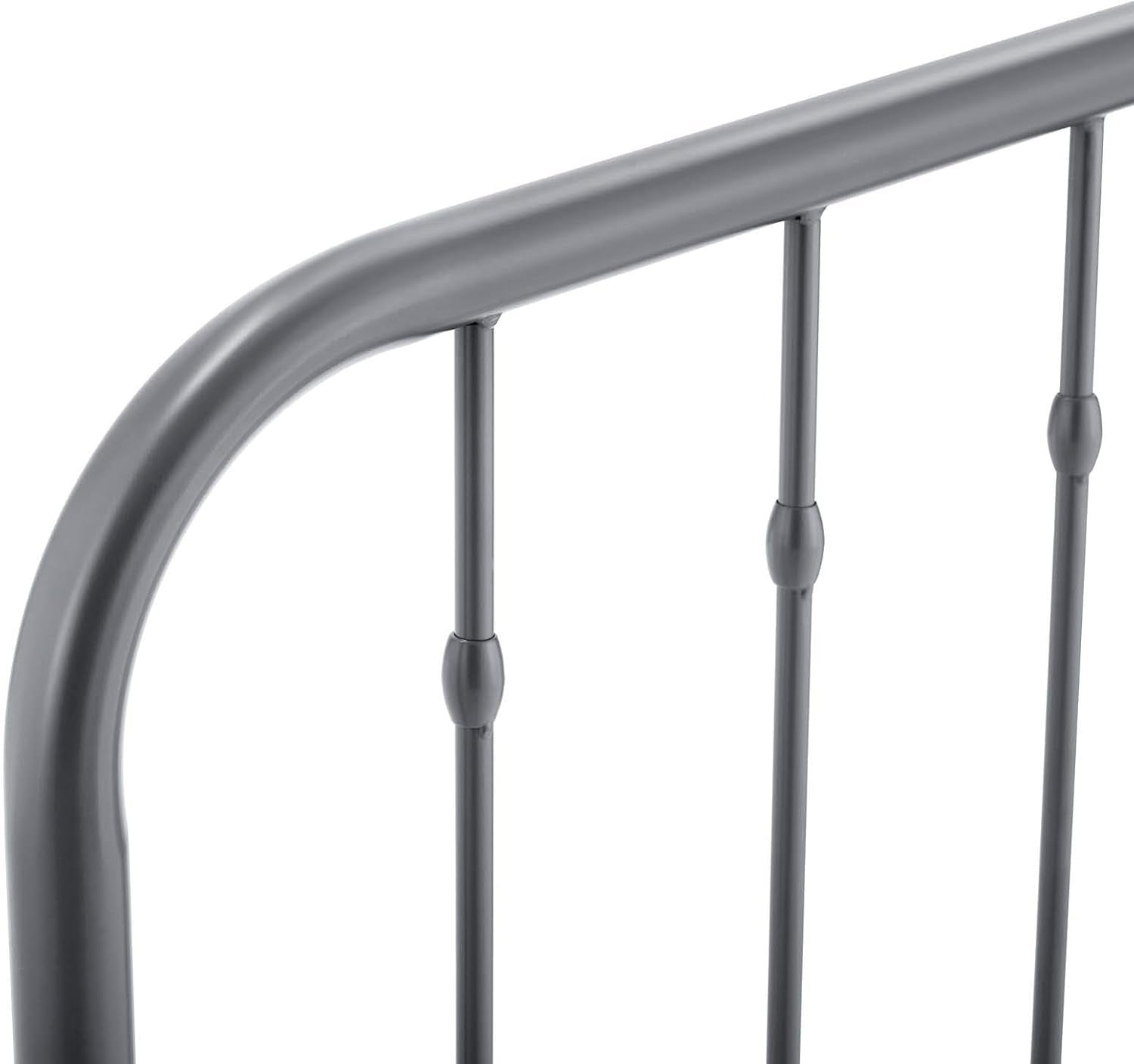 Lennon Modern Farmhouse Metal Twin Headboard in Gray
