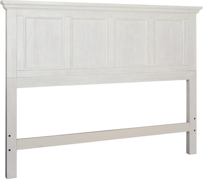 Farmhouse Basics Queen Headboard Only, Rustic White Finish
