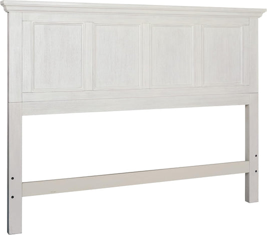 Farmhouse Basics Queen Headboard Only, Rustic White Finish