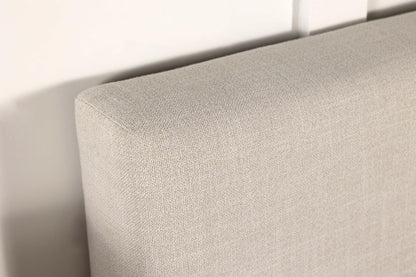 Home Furnishings - Pirro - Pine Wood - Upholstered Panel Headboard with Rectangular Profile, Smooth Edges, Foam Padding and Transitional Style - Bedroom - Queen/Full Size - Sand - 315980QF