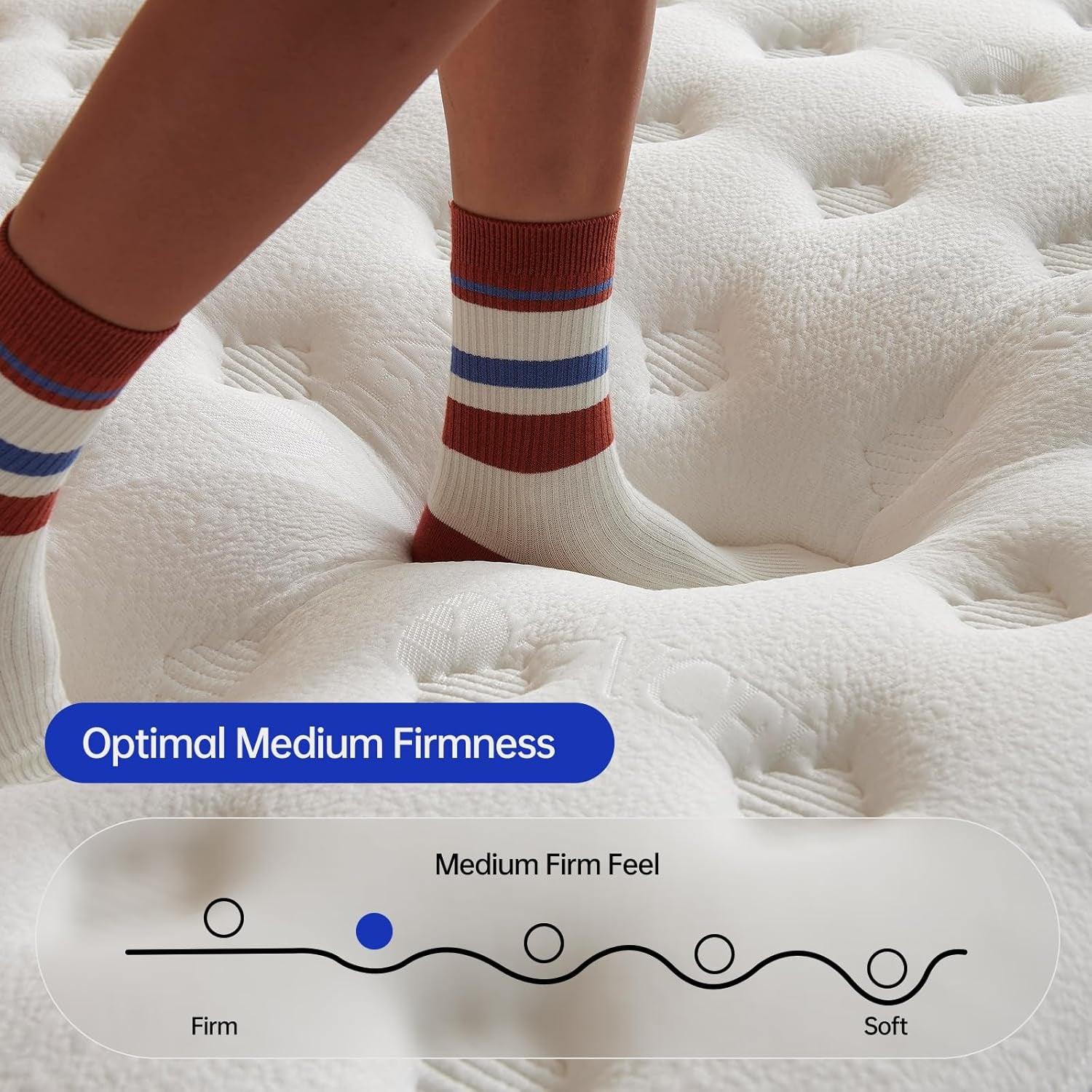 King Mattress,14 Inch King Size Mattresses in a Box,Memory Foam Hybrid Mattress , Individual Pocket Spring for Motion Isolation &Zoned Support & Pressure Relief,Medium Firm (King, 14, Inches)