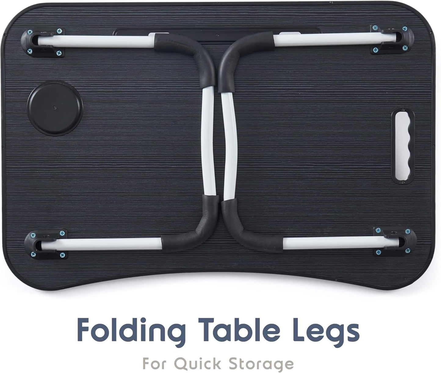 Laptop Bed Tray Table, Adjustable Laptop Stand, Portable Lap Desks with Foldable Legs, Reading Desk for Sofa Couch Floor - Large
