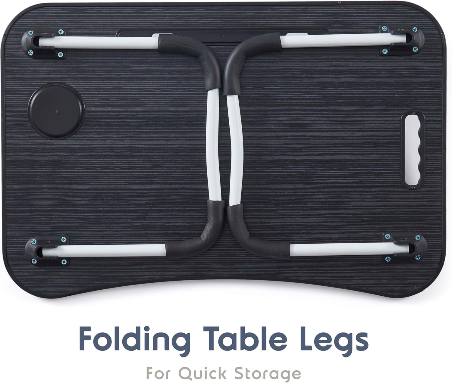Laptop Bed Tray Table, Adjustable Laptop Stand, Portable Lap Desks with Foldable Legs, Reading Desk for Sofa Couch Floor - Large