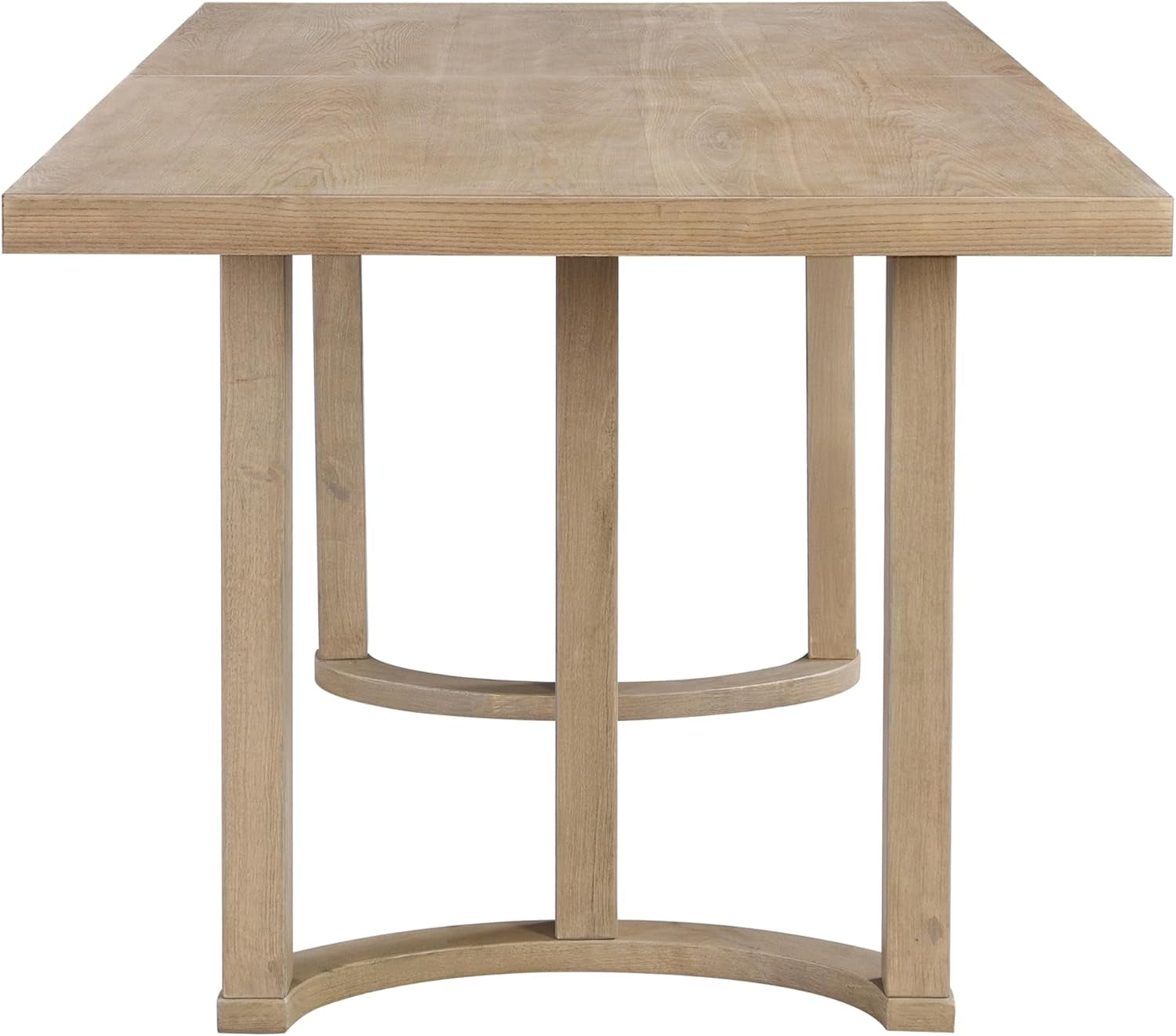 Evat 69 Inch Dining Table for 6 People, Modern Kitchen Table with U-Shaped Legs, Wooden Rectangular Farmhouse Dinner Furniture for Dining Room, Home Office, Natural Ash