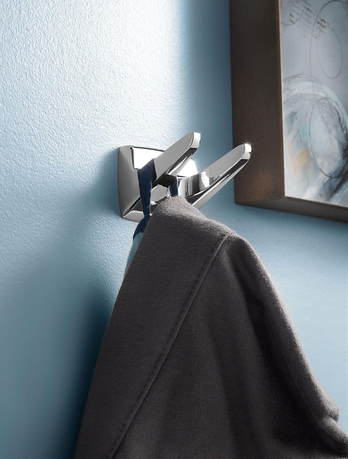 Donnor Collection Chrome 6.25-Inch Diameter Wall Mount Contemporary Bathroom Hand-Towel Ring, P5860