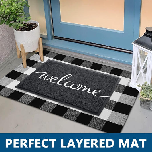 Funny Welcome Mats, Front Door Mat for outside Entry, Doormat Outdoor/Indoor Entrance, Rugs Entryway Indoor, Outdoor Home Porch Decor 30"X17.5"
