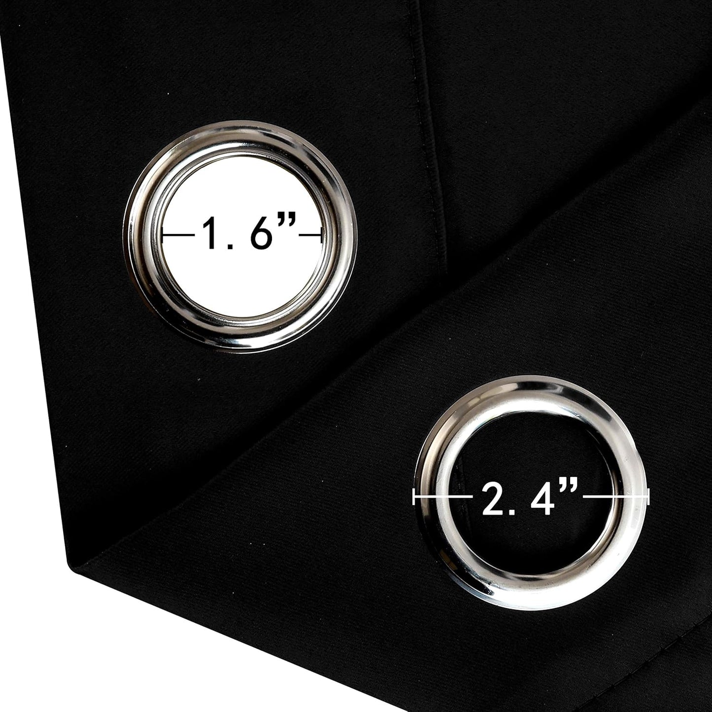 Blackout Curtains 52 X 84 Inches Long Black Curtains Set of 2 Panels Thermal Insulated Room Darkening Curtains for Bedroom