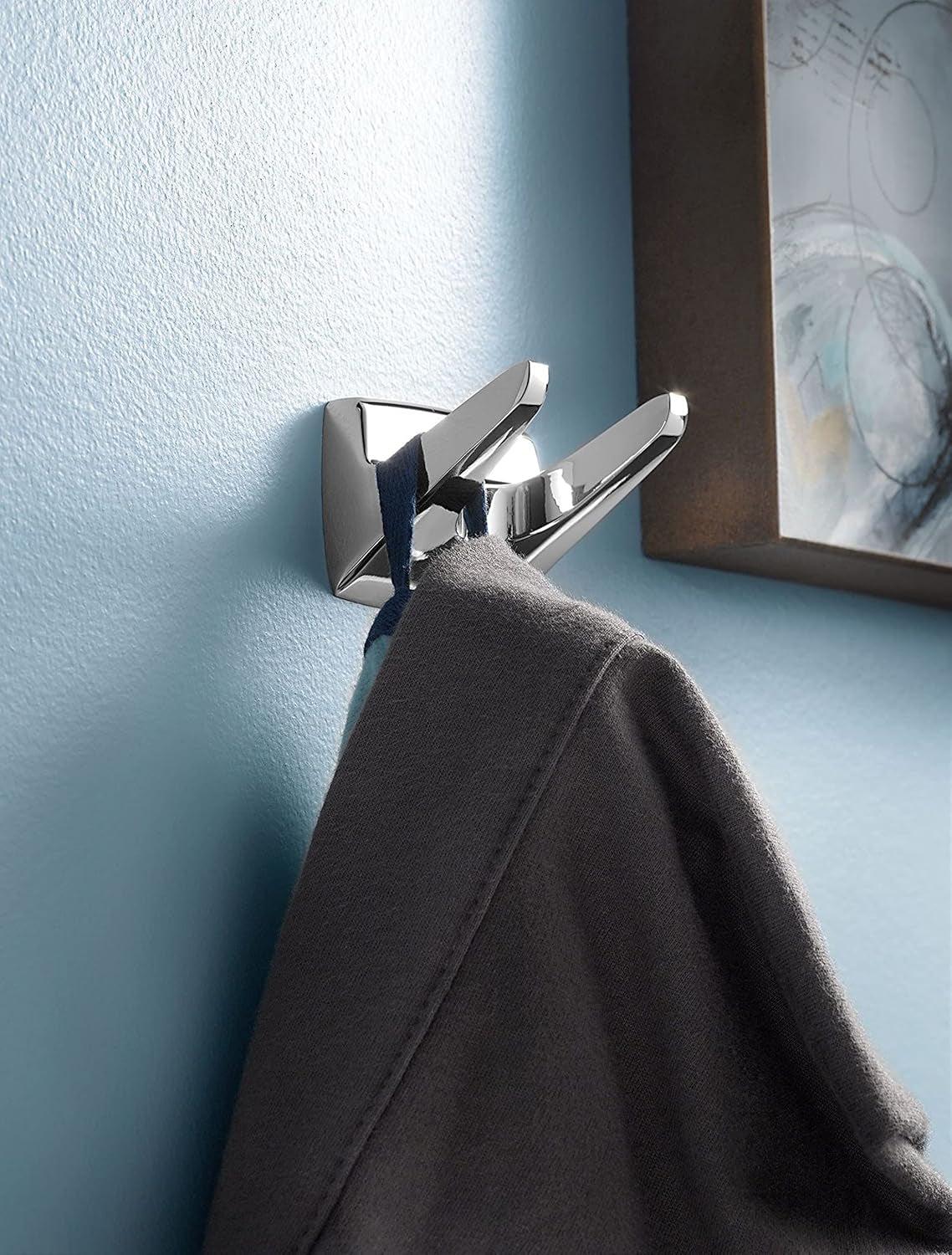 Donnor Collection Chrome 6.25-Inch Diameter Wall Mount Contemporary Bathroom Hand-Towel Ring, P5860