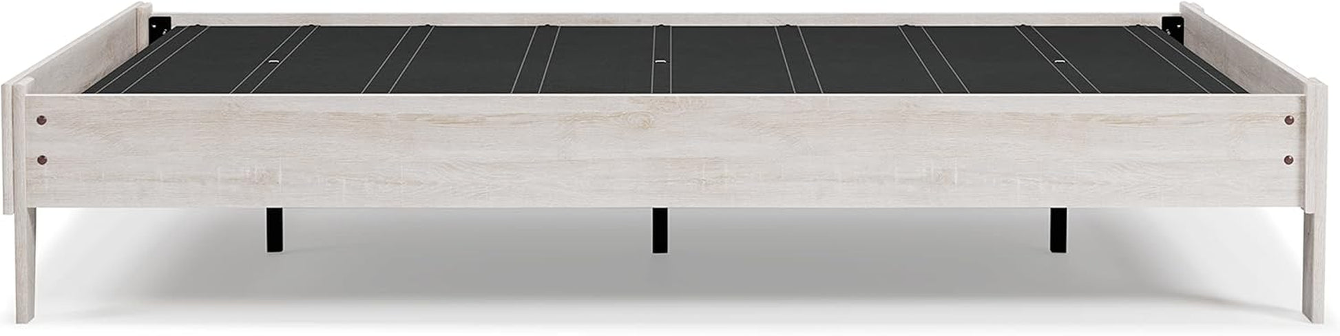 Shawburn Modern Farmhouse Platform Bed, Queen, Whitewash