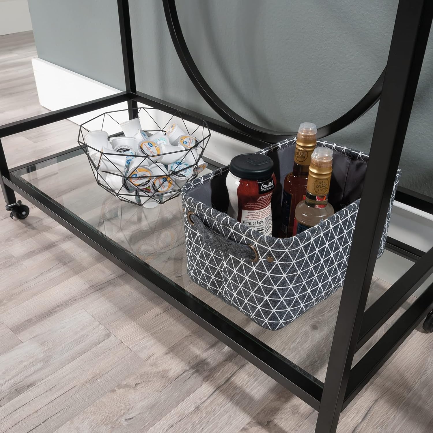 International Lux Bar Cart, Black Finish