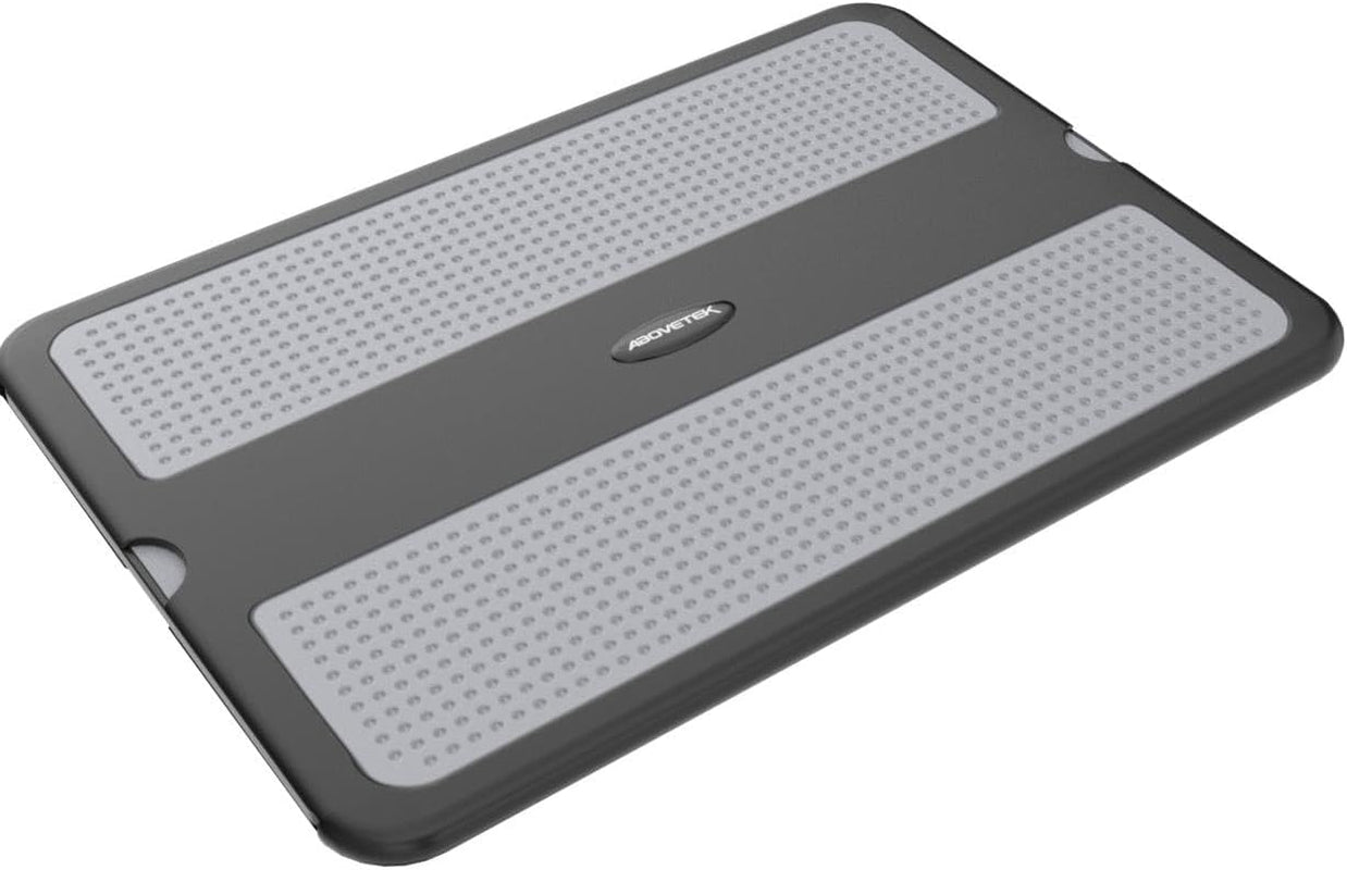 Portable Laptop Lap Desk W/Retractable Left/Right Mouse Pad Tray, Non-Slip Heat Shield Tablet Notebook Computer Stand Table W/Sturdy Stable Work Surface for Bed Sofa Couch or Travel