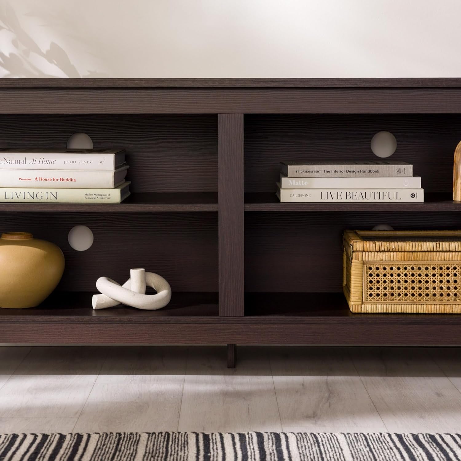 Wren Classic TV Console Entertainment Media Stand with Storage for Televisions up to 65 Inches, 58 Inch, Espresso