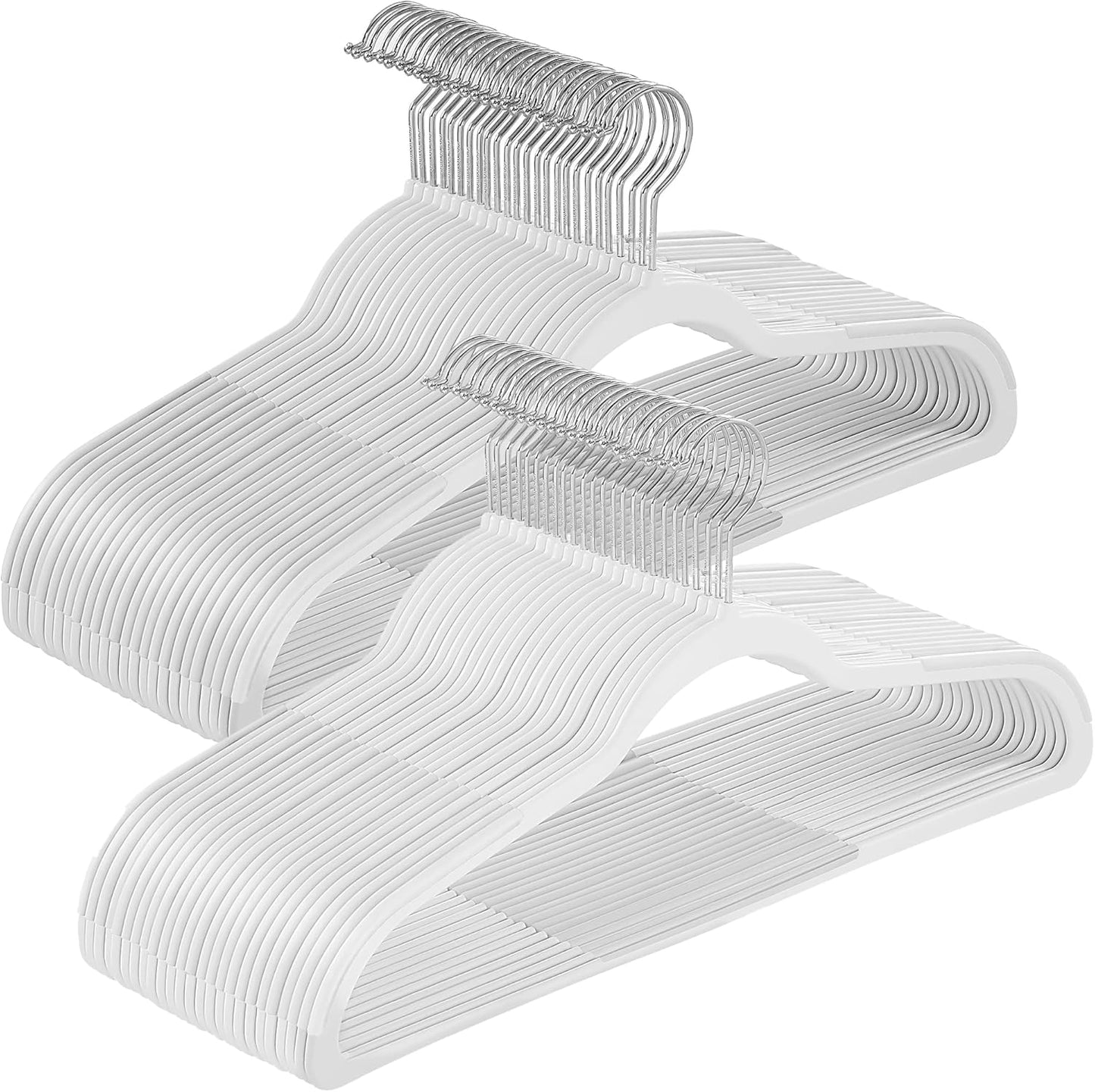 Clothes Hangers, Pack of 50 Plastic Coat Hangers, Space-Saving, Light Gray and Dark Gray UCRF50G