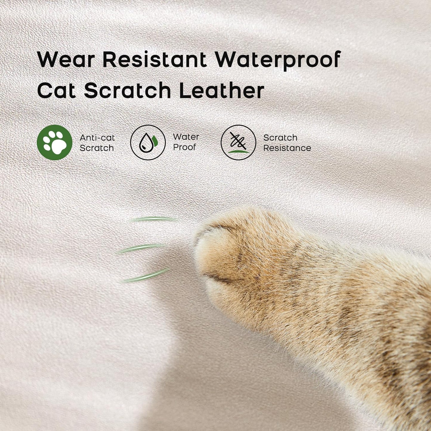 Criss Cross Chair with Armrests & Wheels, PU Leather Vanity Chair, Comfortable Adjustable Swivel Computer Office Desk Chairs for Home, Make Up, Bed Room (Cream)