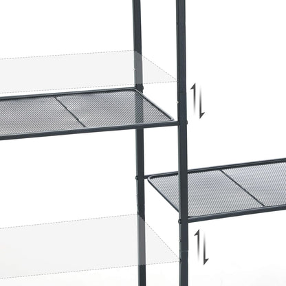 3-Tier Storage Rack, Bathroom Shelf, Extendable Plant Stand with Adjustable Shelf, for Bathroom, Living Room, Balcony, Kitchen, Black UBSC33BK