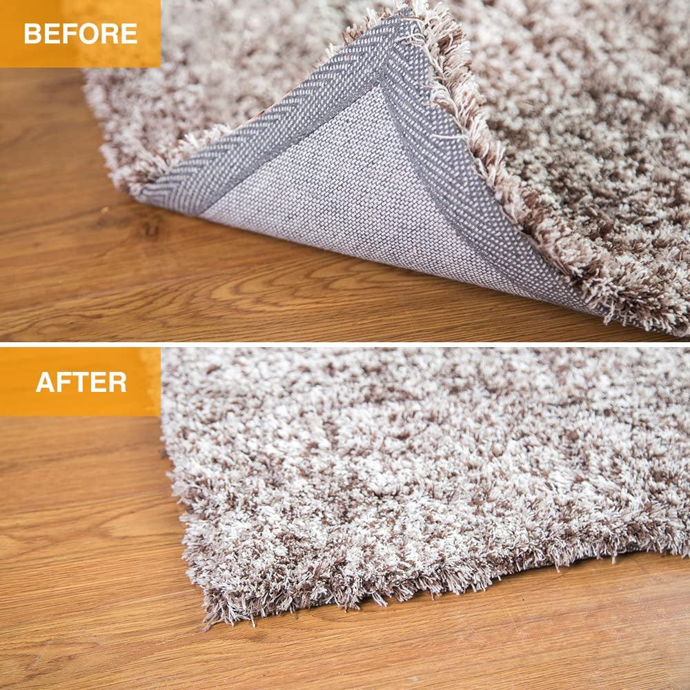 Vacuum Tech Rug Pad Gripper for Hardwood Floors No Damage, New Materials to Non Slip Rug Pads, under Rug Carpet Tape : Keep Your Rug in Place & Make Corner Flat