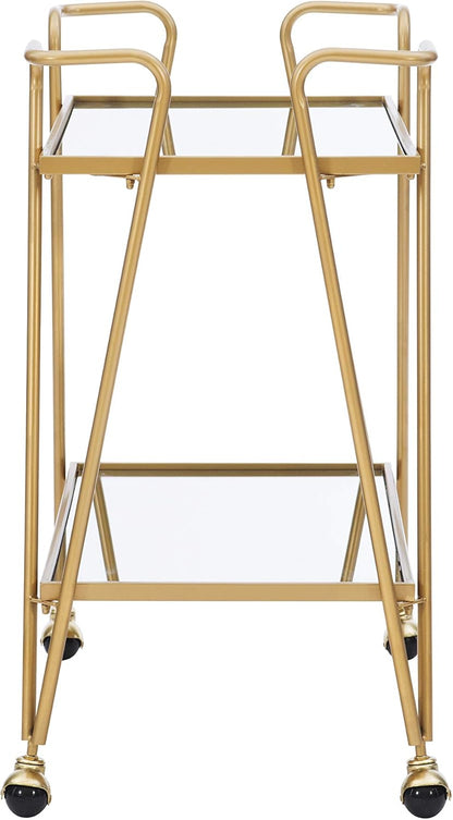 Gina Mid-Century Bar Cart, Gold