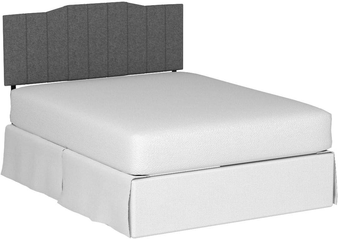 Satish Upholstered Headboard, Channel Stitched Upholstery, Easy Assembly, Full, Grey