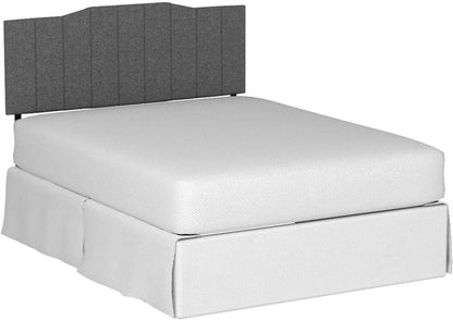 Satish Upholstered Headboard, Channel Stitched Upholstery, Easy Assembly, Full, Grey