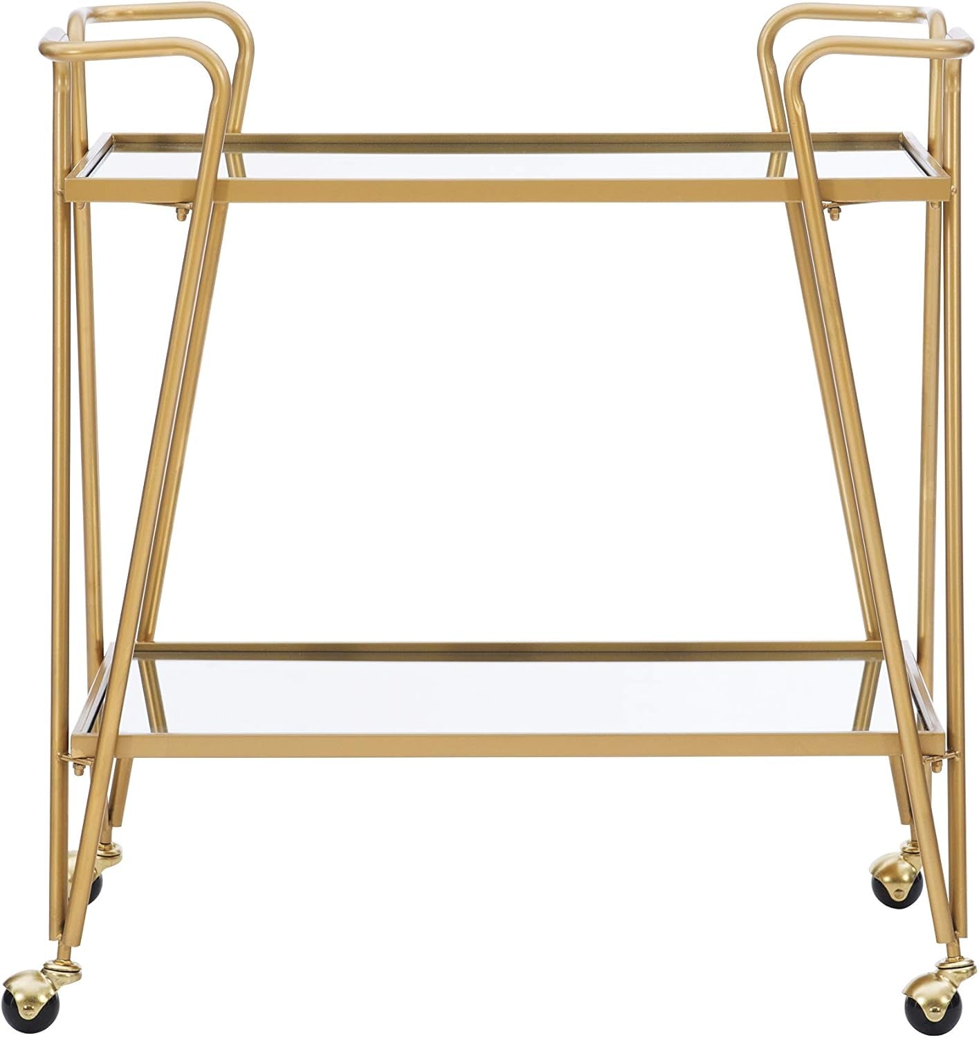 Gina Mid-Century Bar Cart, Gold