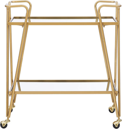 Gina Mid-Century Bar Cart, Gold