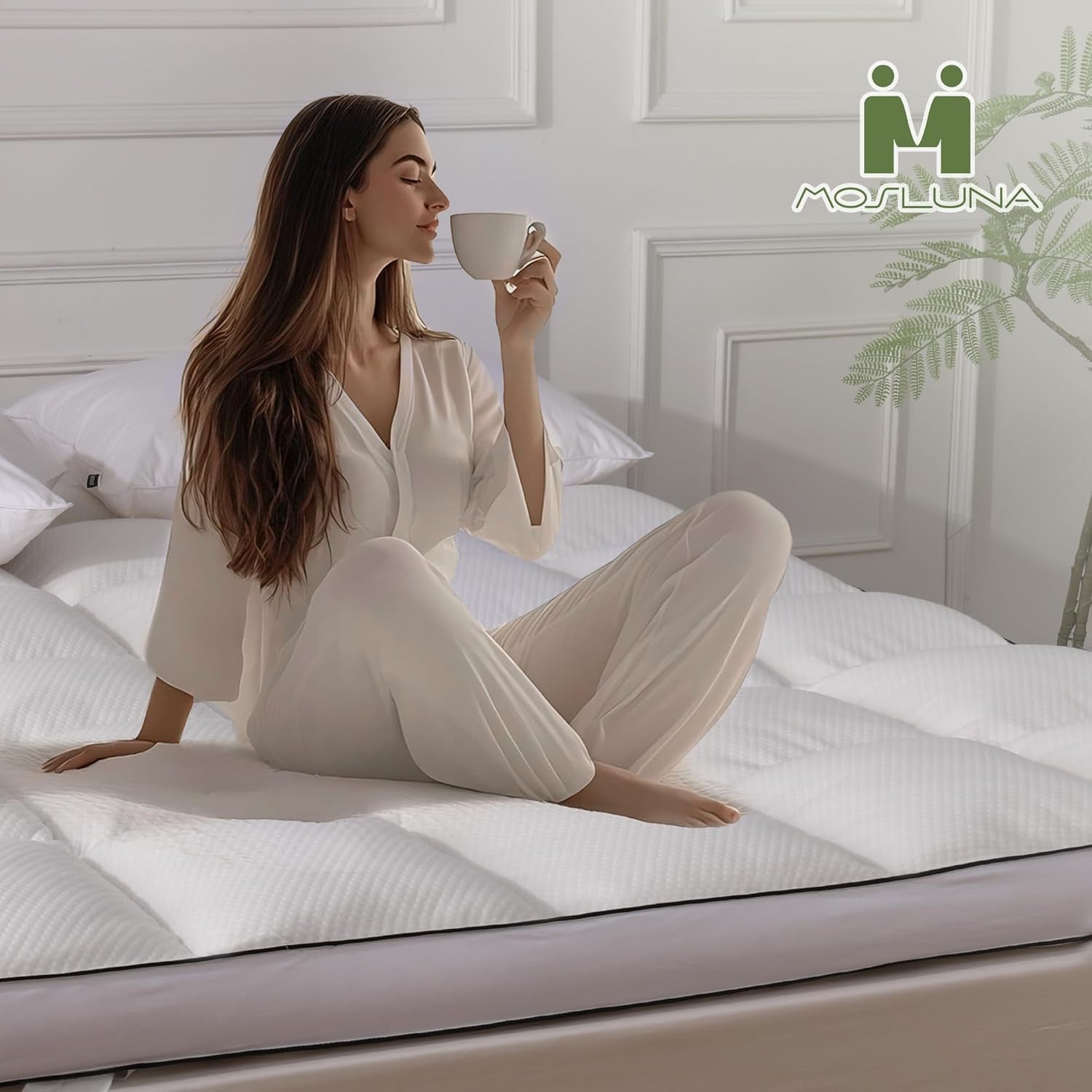 3 Inch Memory Foam Mattress Topper Full Size,Extra Soft Pillow Top Mattress Topper,Fluffy Shredded Memory Foam Filled,Breathable Mattress for Back Pain Relief,54X75 In.