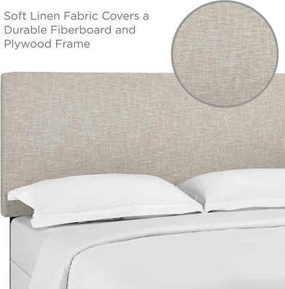 Claire Linen Fabric Upholstered King and California King Headboard in Beige