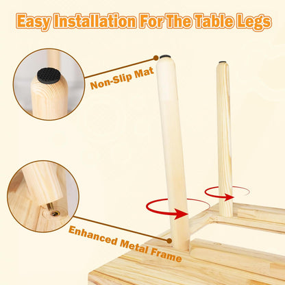 Wooden Sensory Table for Toddlers 1-3, with a Flip-Adjustable Desktop, Kids Table with Storage Bins, a Festive Gift Suitable for Both Boys and Girls