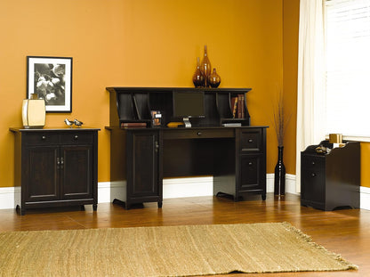 Edge Water Computer Desk with Storage Drawers, Home Office Desk, in Estate Black
