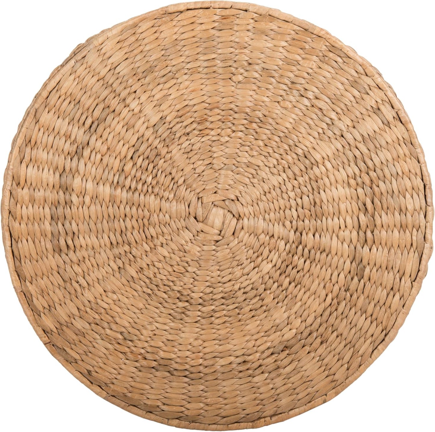 Home Collection – Jesse Natural Wicker Storage round Coffee Table, Fully Assembled, Handwoven Rattan with Lift-Off Lid & Cotton-Lined Interior, Decorative Living Room Accent (SEA7034A)