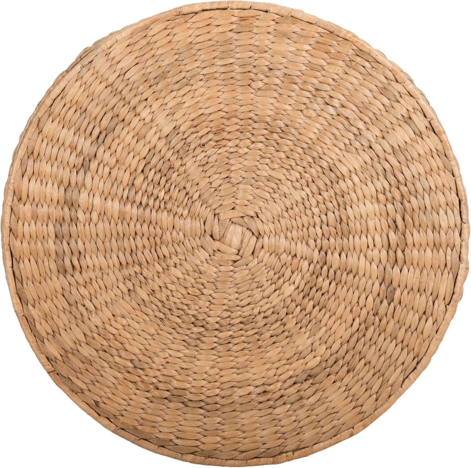 Home Collection – Jesse Natural Wicker Storage round Coffee Table, Fully Assembled, Handwoven Rattan with Lift-Off Lid & Cotton-Lined Interior, Decorative Living Room Accent (SEA7034A)