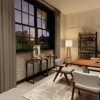 Folding Desk - 31.5" Wood Top Foldable Desk for Small Spaces | No Assembly Required Compact Table for Home Office, Writing, and Study