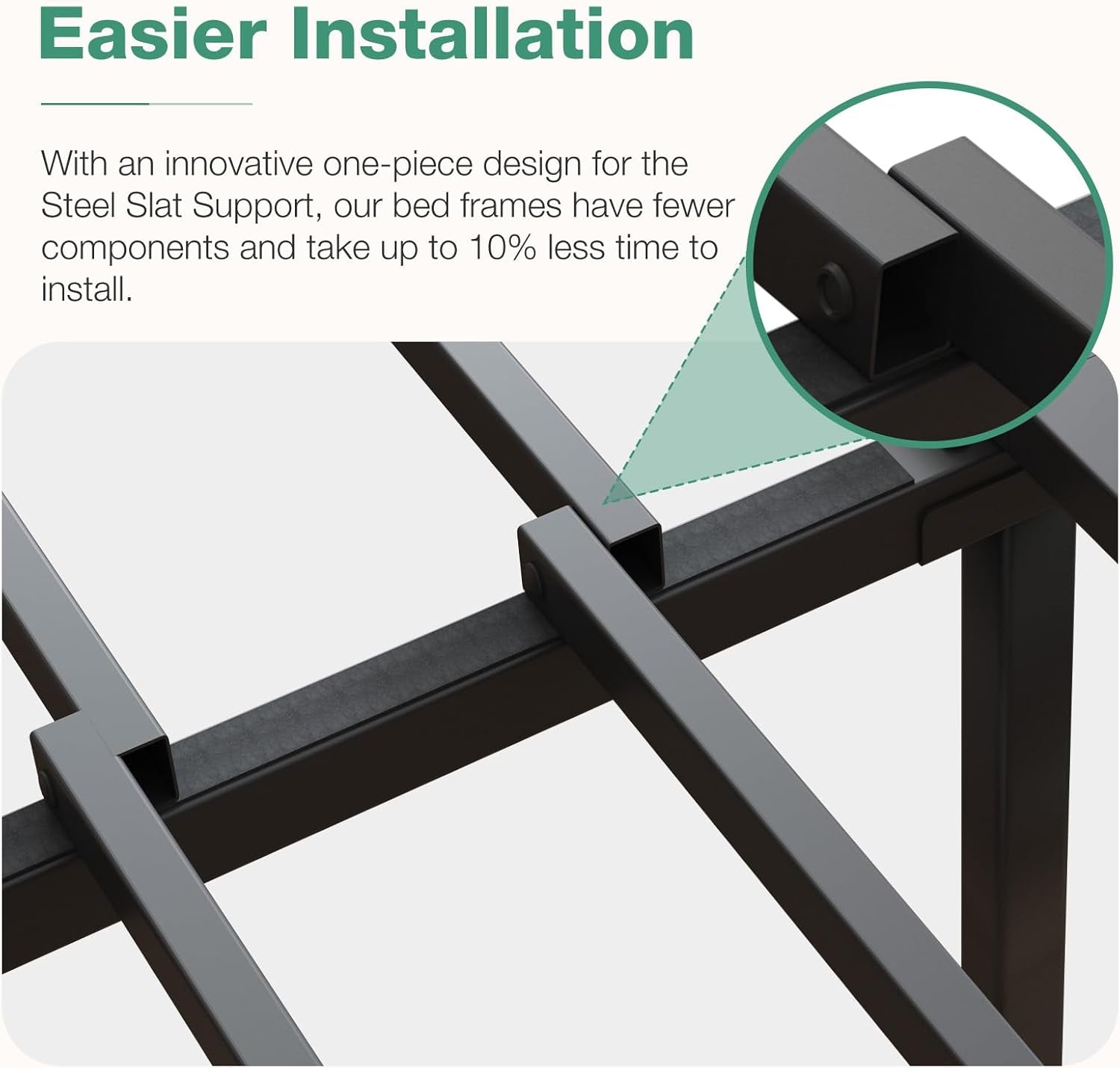 Queen Bed Frame, 14 Inch Metal Platform Bed Frame Queen Size with Storage Space under Bed, Heavy Duty Steel Slat Support, Easy Assembly, No Box Spring Needed