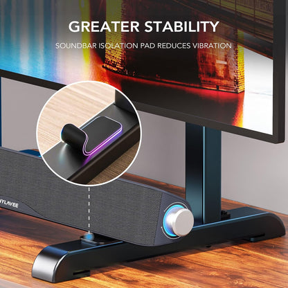 Universal TV Stand, Table Top TV Stand Base Wobble-Free Replacement for Most 24 to 80 Inch LCD LED Tvs, 7 Height Adjustable TV Legs Hold up to 150Lbs, Max VESA 800X500Mm, Black AX10TB02