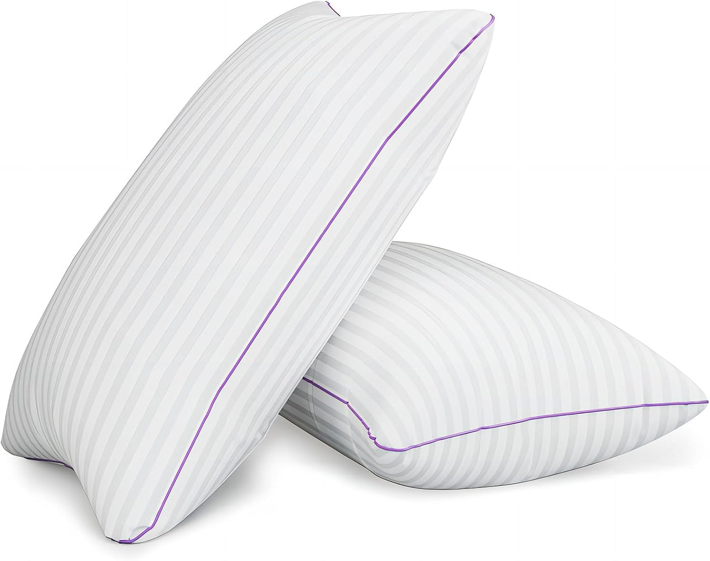 Pillows King Size Set of 2,Breathable Hotel Collection Bed Pillows for Sleeping Medium Soft down Alternative Microfiber Filled,20 X 36 Inches