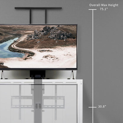 Motorized TV Stand for 32 to 65 Inch Screens, Vertical Lift Television Stand with Remote Control, Compact TV Mount Bracket, MOUNT-E-UP65A