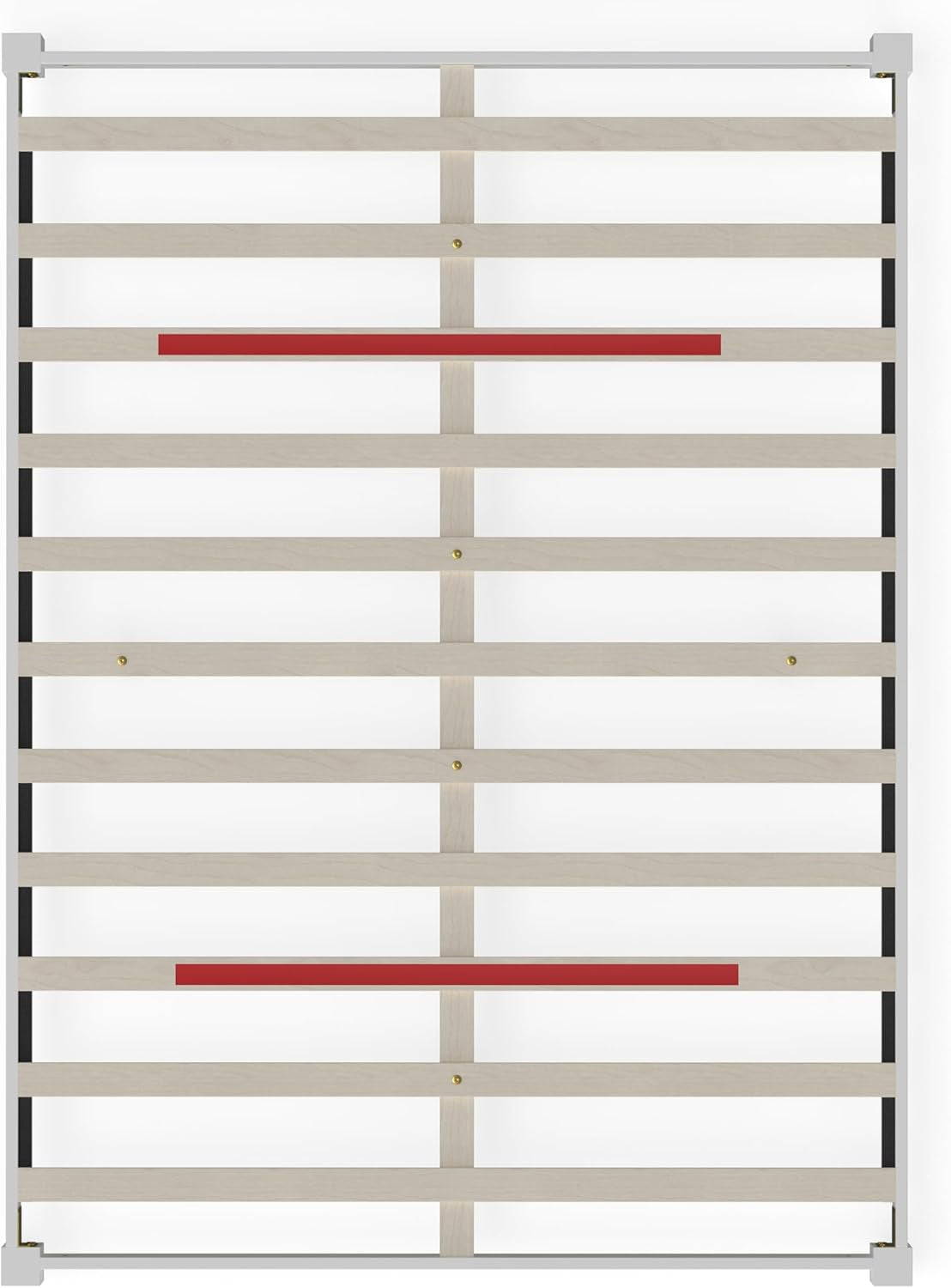 Serene Farmhouse Style Wood Bed Frame in Queen Size (No Headboard) - Coastal Modern Design, Sturdy, Easy Assembly, Ample Underbed Storage, White Finish