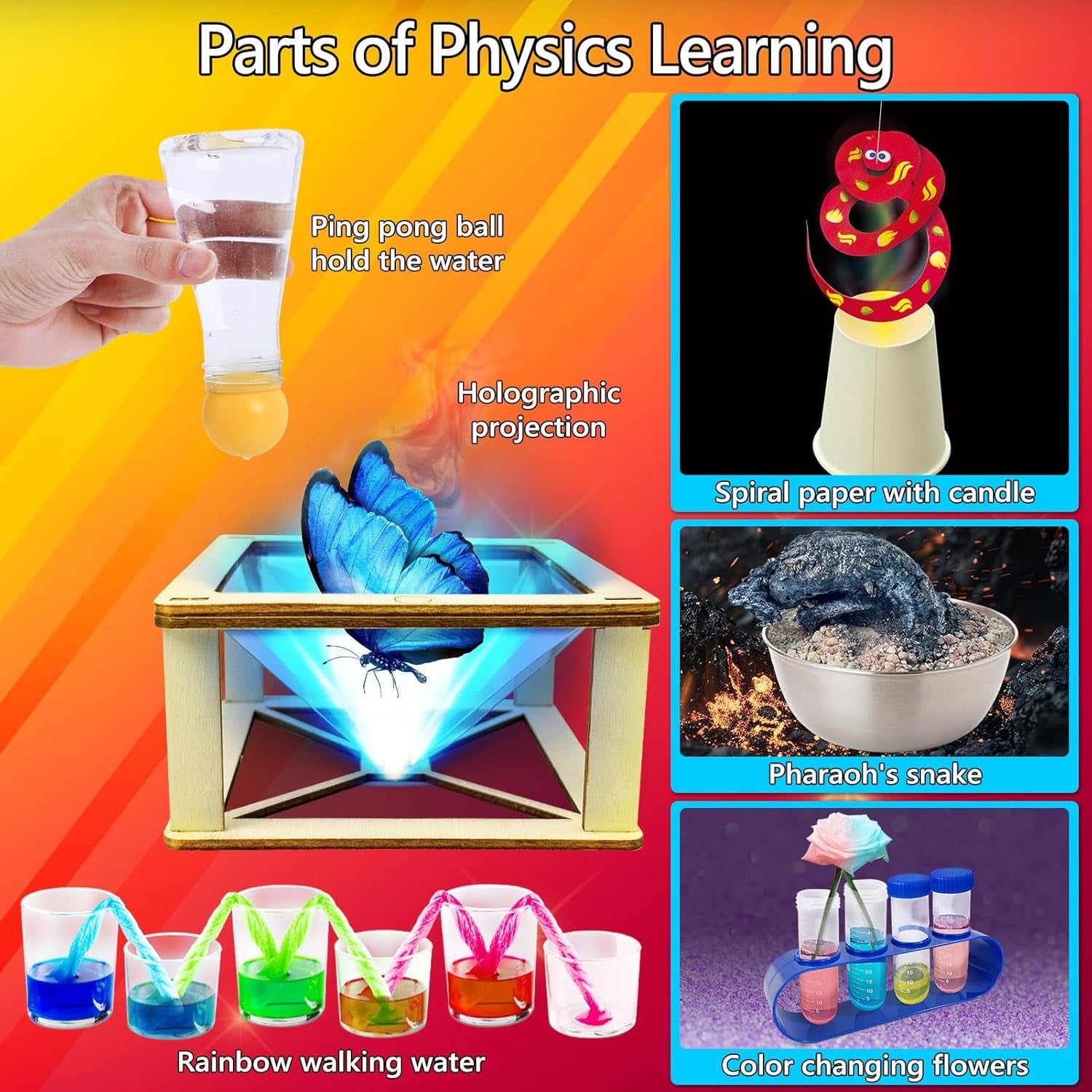 272 Experiments Science Kit for Kids, Chemistry Set, S.T.E.M Toys Boys Girls Birthday Gifts, Volcano, Crystal, Magic, Physics Lab Educational Learning Project