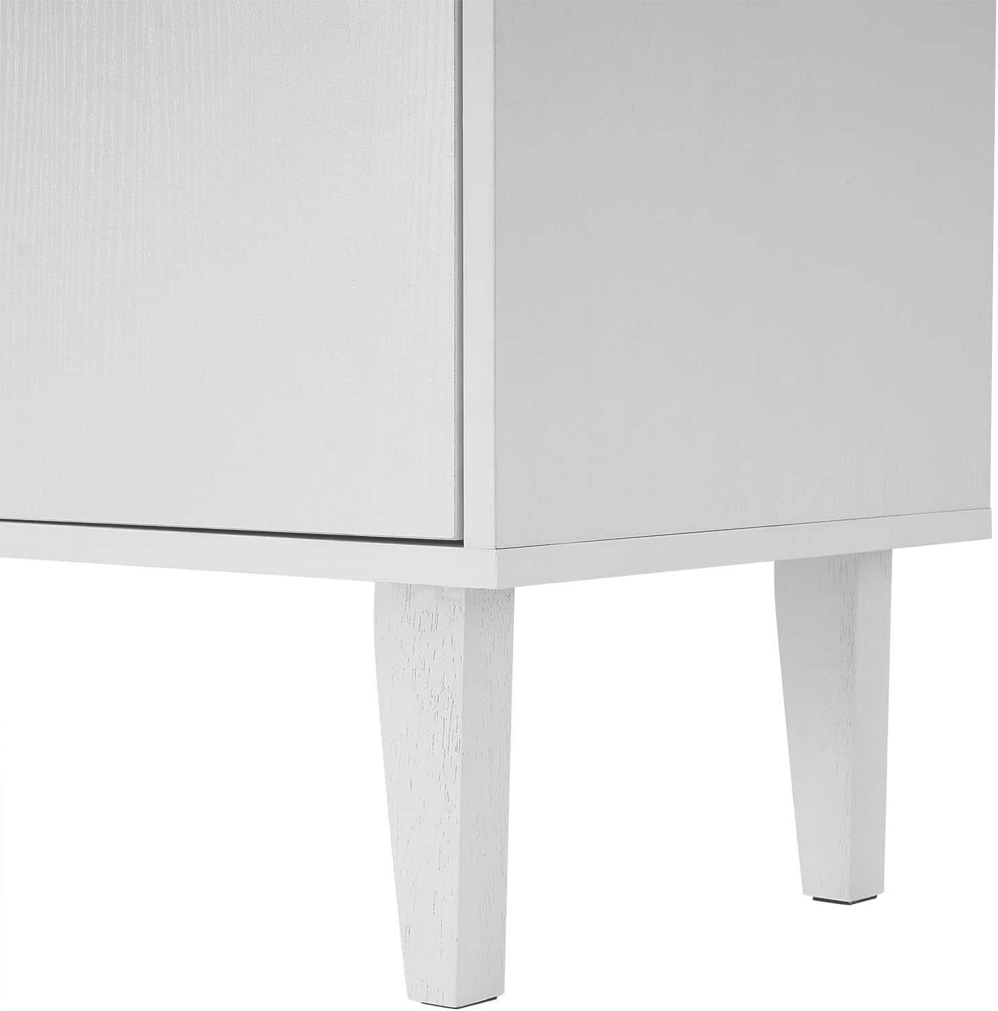 Sideboard Buffet Cabinet Kitchen Storage Cabinet Living Room 4 Doors Console Table (White)