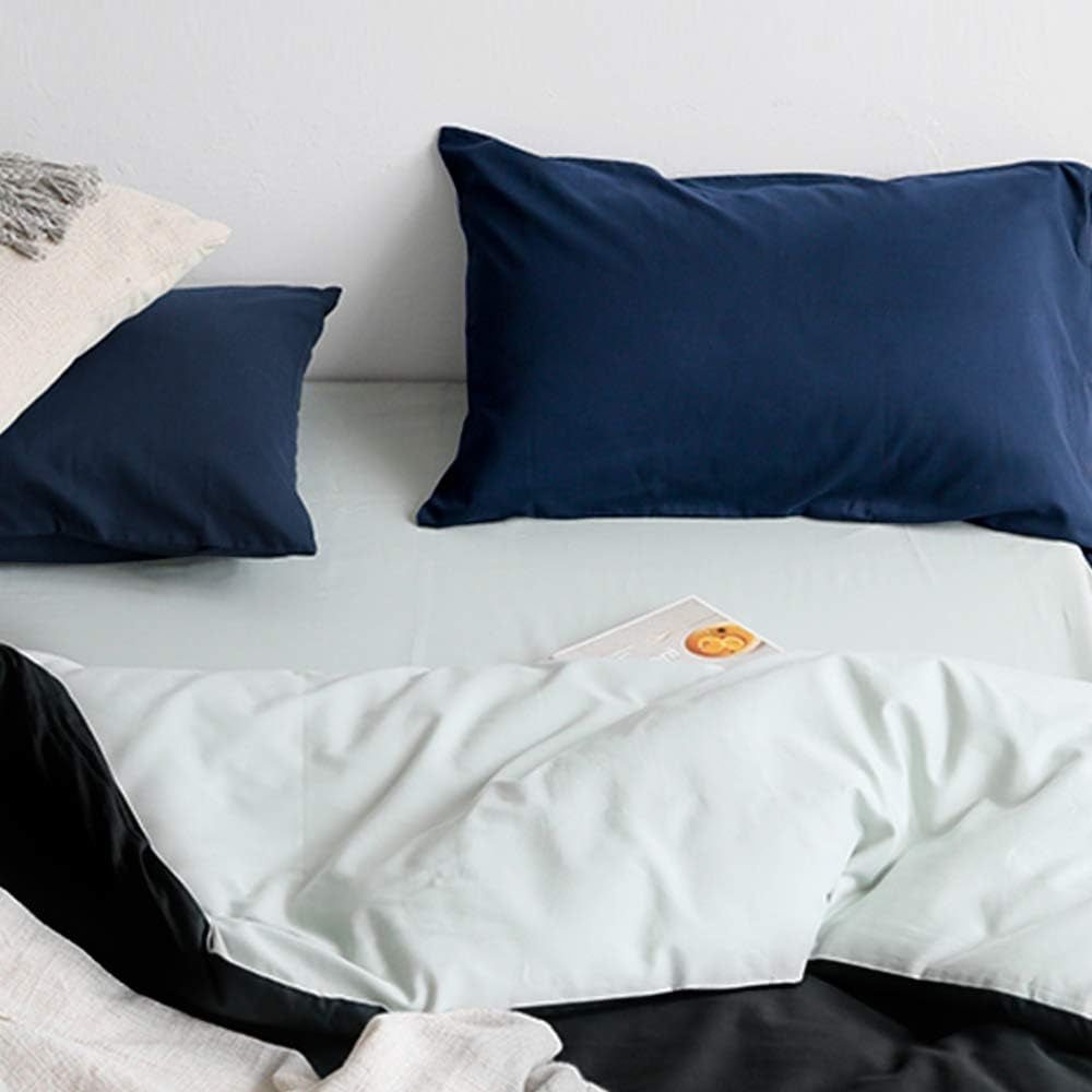King Pillow Cases Set of 2, Soft Microfiber Pillow Covers with Envelope Closure, Wrinkle, Fade and Stain Resistant Pillowcases, 20X36, Navy