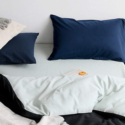 King Pillow Cases Set of 2, Soft Microfiber Pillow Covers with Envelope Closure, Wrinkle, Fade and Stain Resistant Pillowcases, 20X36, Navy