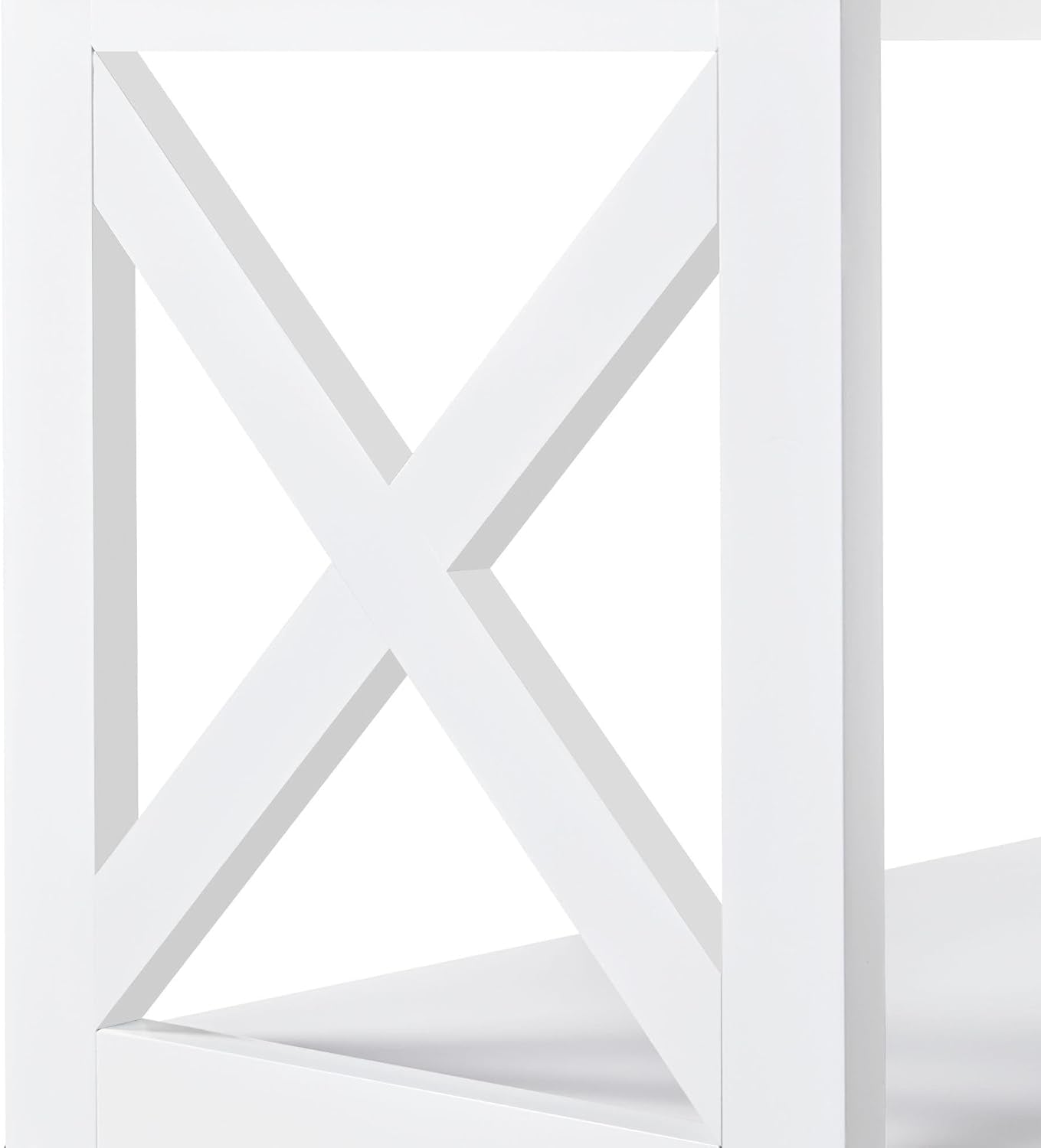 Console Table with 3 Storage Shelves, Entryway Table Sofa Side Table Narrow Long Bookshelf for Hallway Living Room, Accent Furniture, White | Bookshelf, for Hallway, for Living Room, Accent Furniture