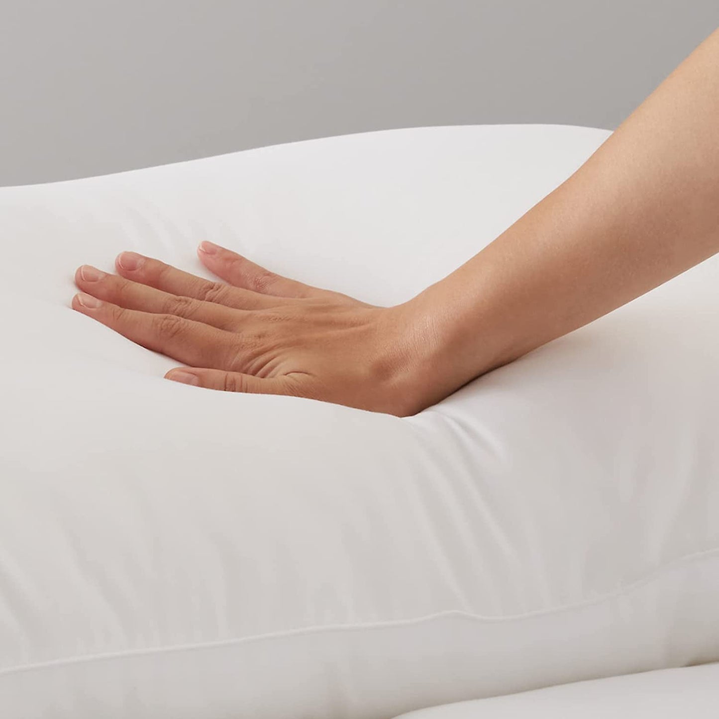 down Alternative Bed Pillows for Back and Side Sleepers, Medium Density, King Size, 36" X 20", White, 2-Pack