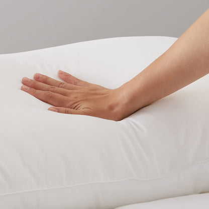 down Alternative Bed Pillows for Back and Side Sleepers, Medium Density, King Size, 36" X 20", White, 2-Pack
