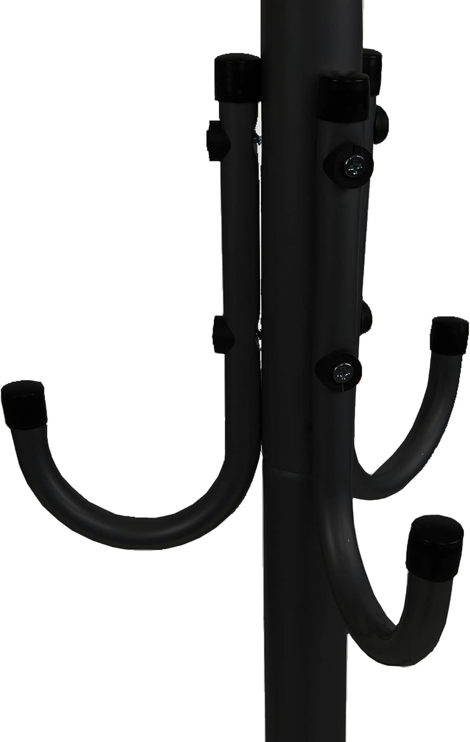 Freestanding Coat Rack, Multi-Tier Organizer for Office and Entryway, Metal, Black