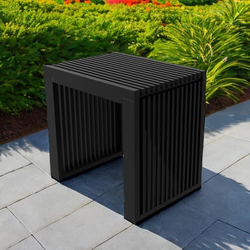 Bamboo Dining Bench Indoor Small Benches Entryway Shoe Rack Benchs,Outdoor Modern Wood Benches 17 Inch Bamboo Bench for Living Room Hallway Bedroom Bathroom Black Small