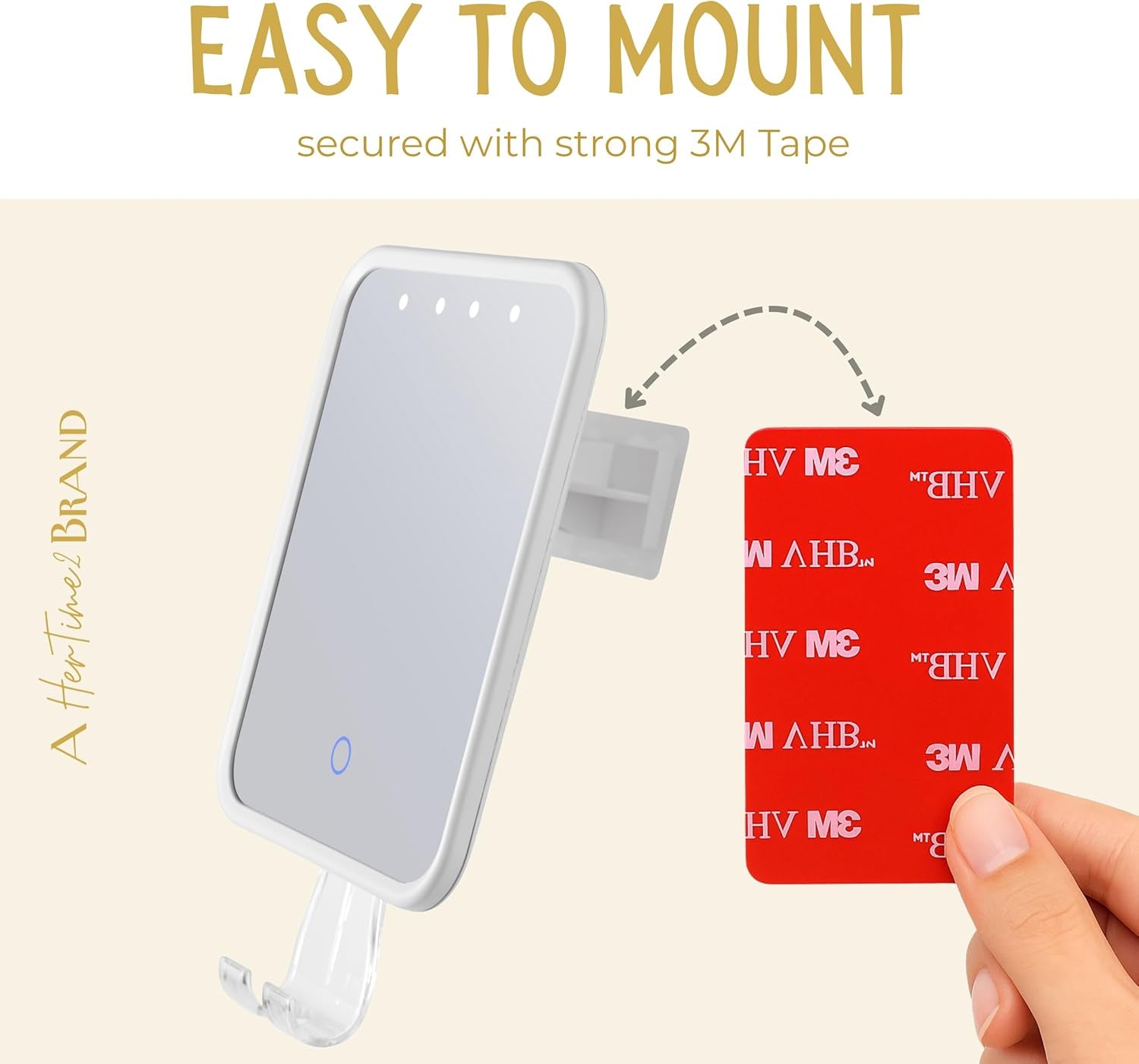 Fogaway Luxury Shower Mirror, Led-Lit, Fog-Free with Waterproof Heating Defogging Function, USB-C Rechargeable, Shatterproof White a Gift for Him and Her | Heated Mirror